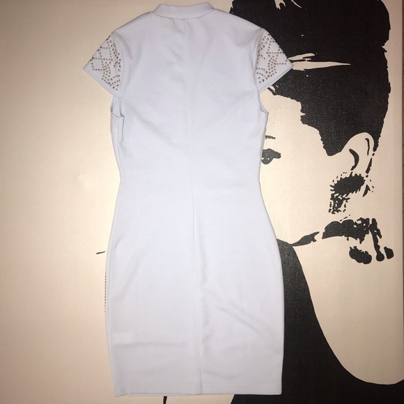 Banjul | Powder Blue Studded Cap Sleeve Dress - Picture 6 of 8